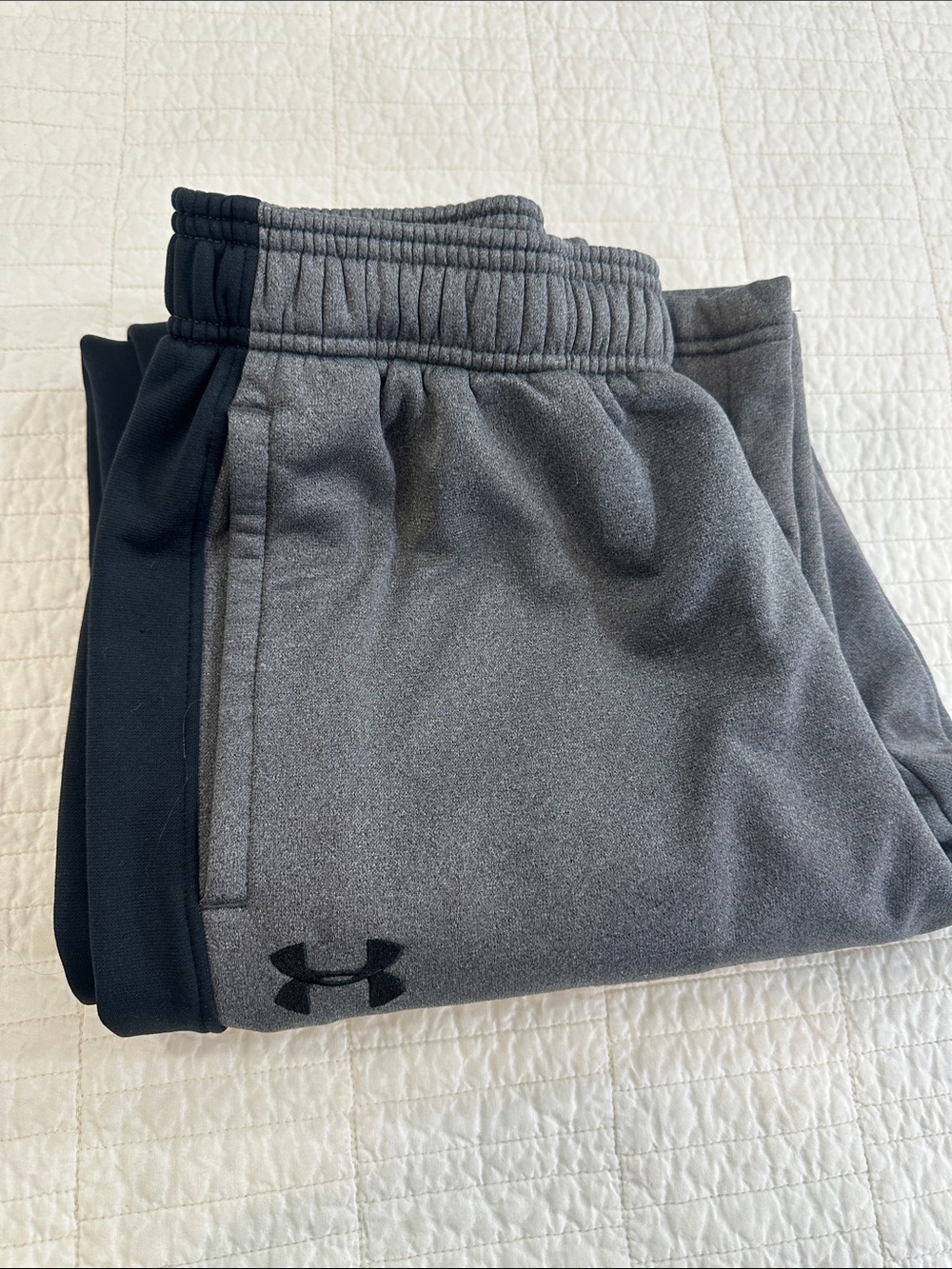 Under Armour Storm 1 Medium Loose Gray Black Athletic Pants Like New Sweatpant - Picture 6 of 6